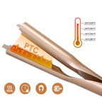 2-in-1 hair styler ceramic straightener and curling iron with auto-off
