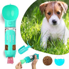 Dog water bottle 3-in-1 BPA-free travel bottle with food storage and poop bag dispenser