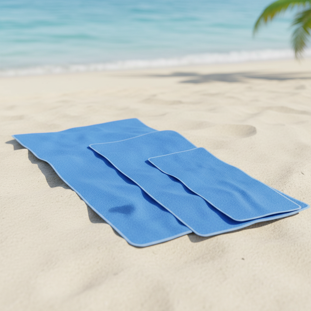 Microfiber towel set 3-in-1 fast drying compact for beach sport and travel