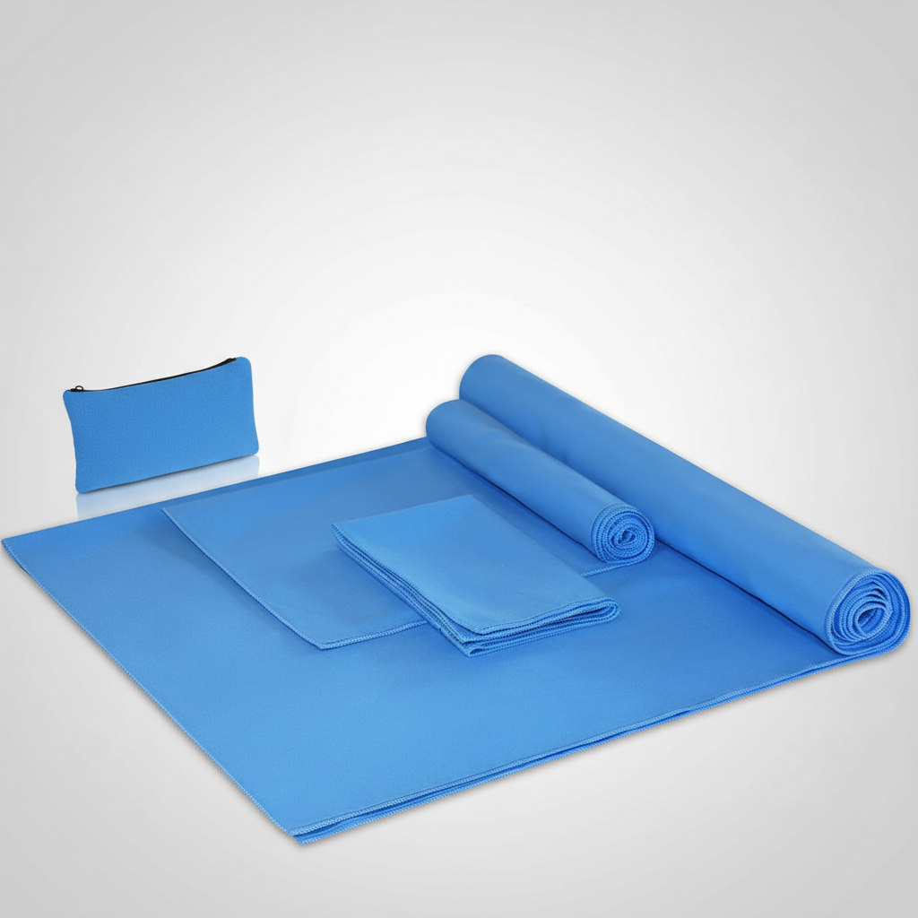 Microfiber towel set 3-in-1 fast drying compact for beach sport and travel