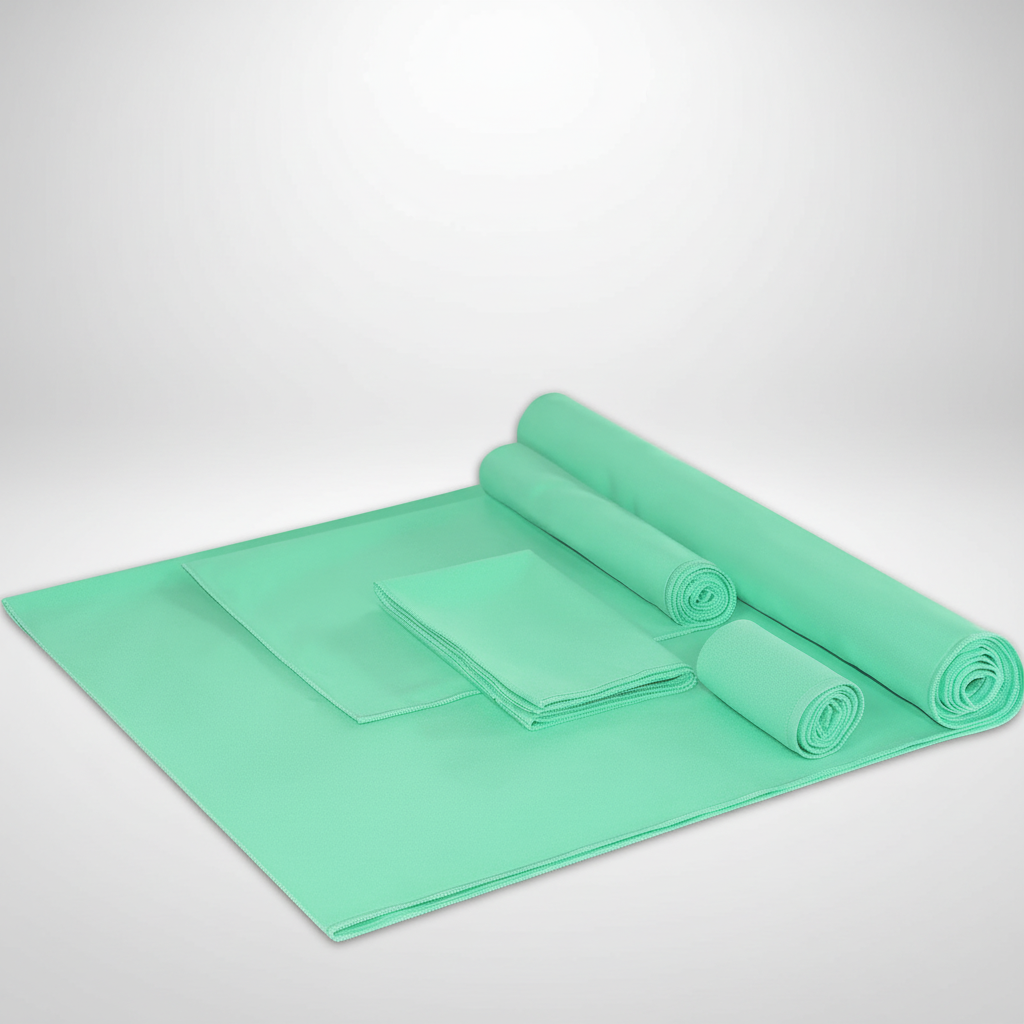 Microfiber towel set 3-in-1 fast drying compact for beach sport and travel