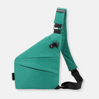 Anti-theft crossbody bag with RFID blocking and hidden zippers for travel