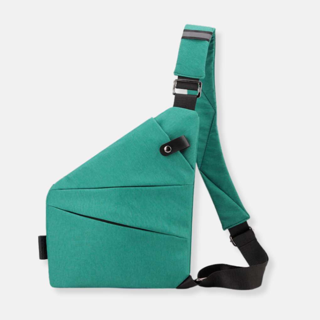 Anti-theft crossbody bag with RFID blocking and hidden zippers for travel