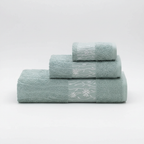 3-piece towel set in ring-spun cotton, includes bath, hand and guest towel