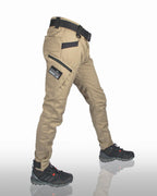 Men tactical cargo pants multi pocket water resistant in black and military green