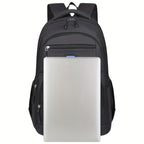 Men full grain leather backpack with buckle closure and adjustable straps