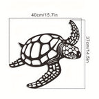 Metal sea turtle wall art handmade coastal nautical beach theme decor