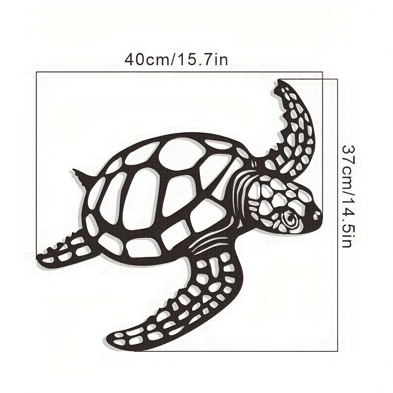 Metal sea turtle wall art handmade coastal nautical beach theme decor