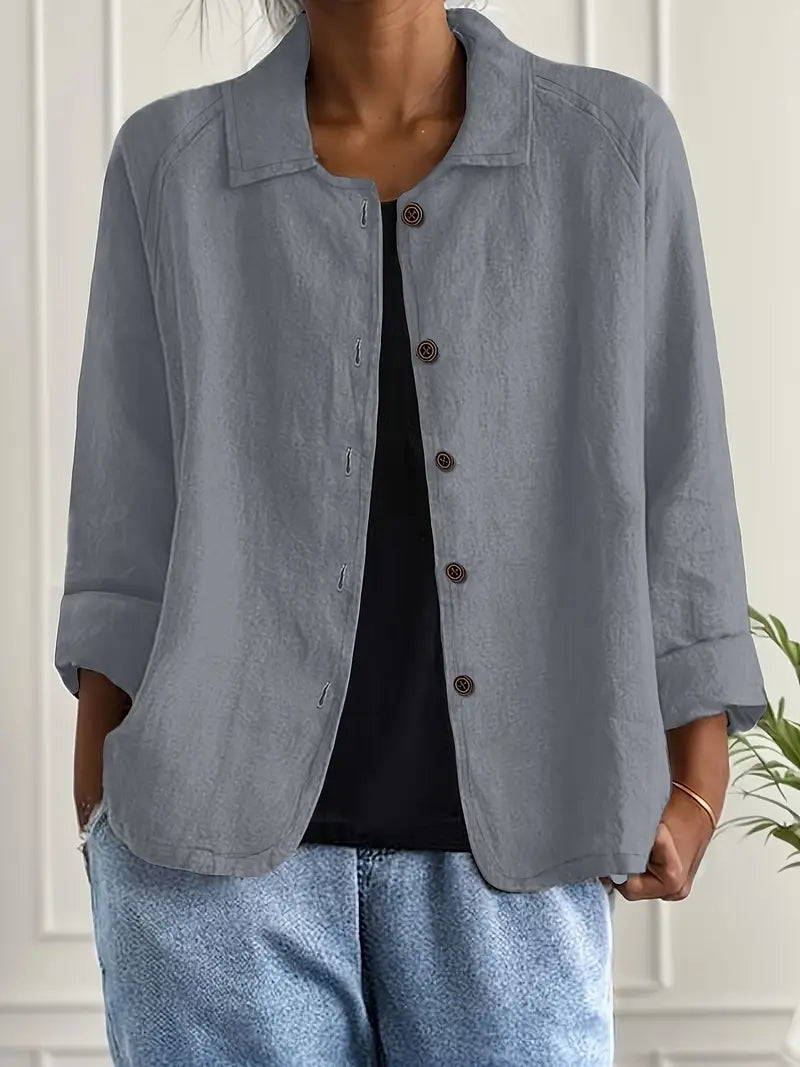 Women's light blouse loose fit, transitional weather layering top
