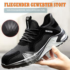 Safety work shoes with steel toe cap, anti-piercing Kevlar midsole and breathable mesh upper