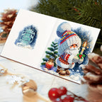 Diamond painting Christmas cards DIY set 12pcs with Santa designs and envelopes