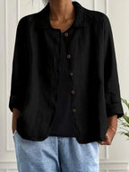 Women's light blouse loose fit, transitional weather layering top