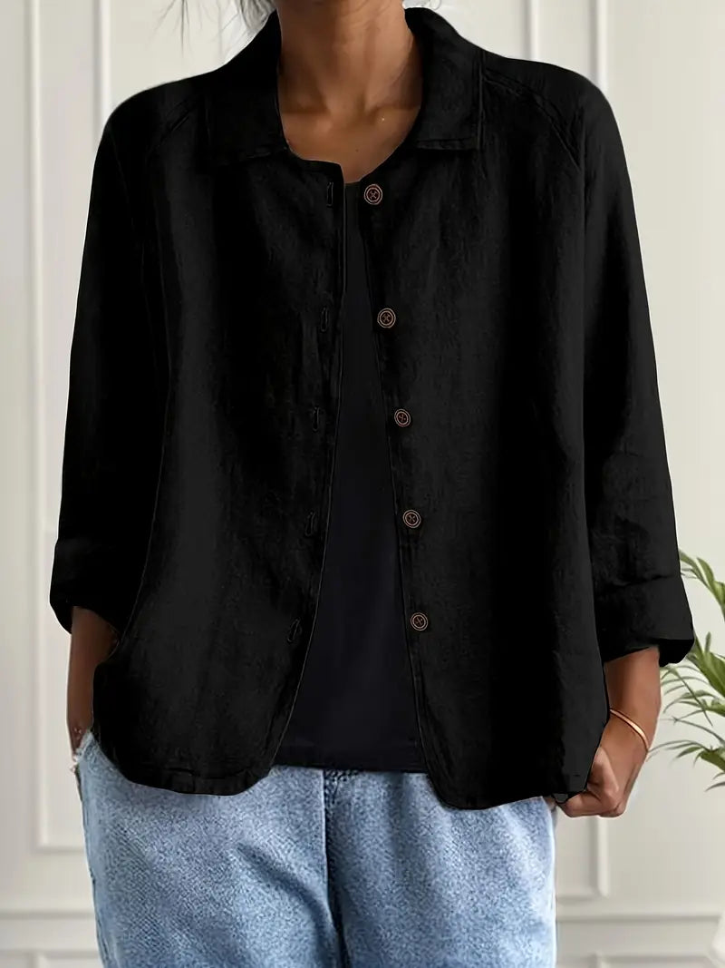 Women's light blouse loose fit, transitional weather layering top