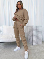 Women 2 piece lounge set relaxed fit casual matching home wear