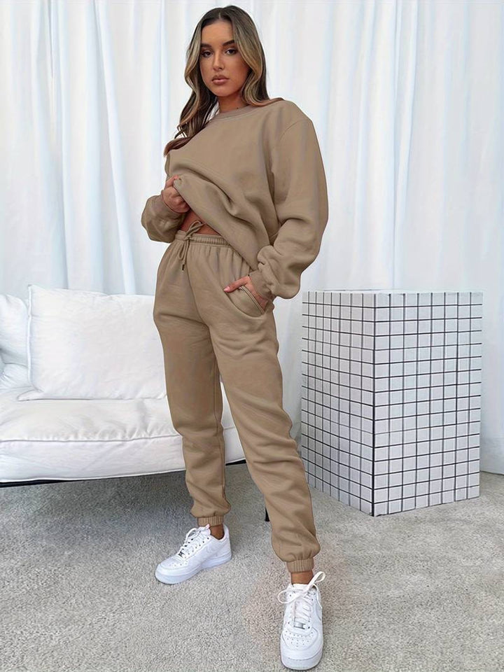 Women 2 piece lounge set relaxed fit casual matching home wear