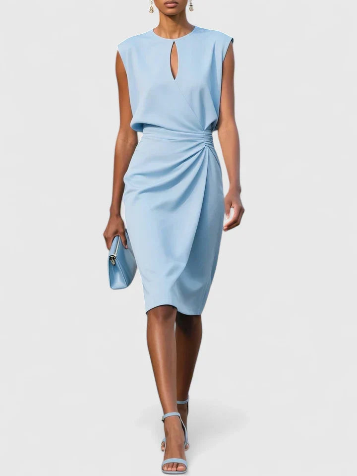 Women's elegant dress in multiple colors, flattering sleek cut for formal and casual occasions