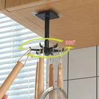 360° rotating self-adhesive hook with wall and ceiling mount, ABS plastic