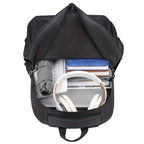Men full grain leather backpack with buckle closure and adjustable straps