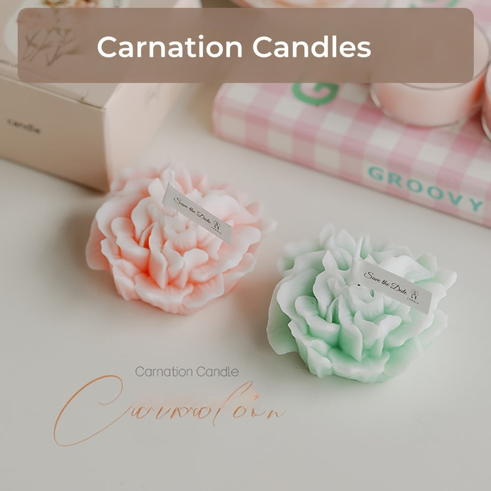 Carnation scented candle decorative paraffin gift for Mother's Day Valentine's Day Christmas
