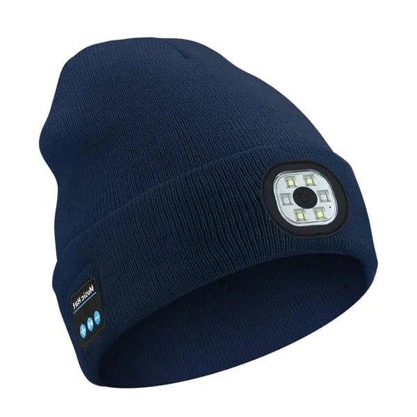 Bluetooth beanie with LED light, 3-in-1 built-in speaker and lighting, unisex