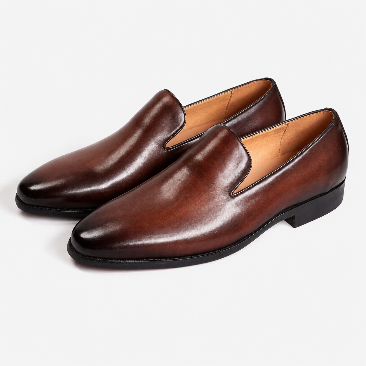 Men's Leather Loafers | Black & Brown | Pointed Toe