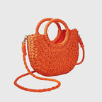 Women handbag natural style rounded silhouette lightweight casual bag