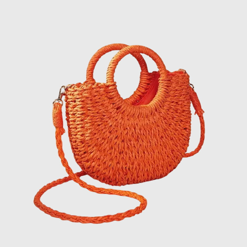 Women handbag natural style rounded silhouette lightweight casual bag