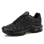 Air cushion running shoes lightweight breathable mesh slip-on lace-up