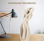 Abstract sculpture eternal embrace figurine, romantic decorative statue 23cm