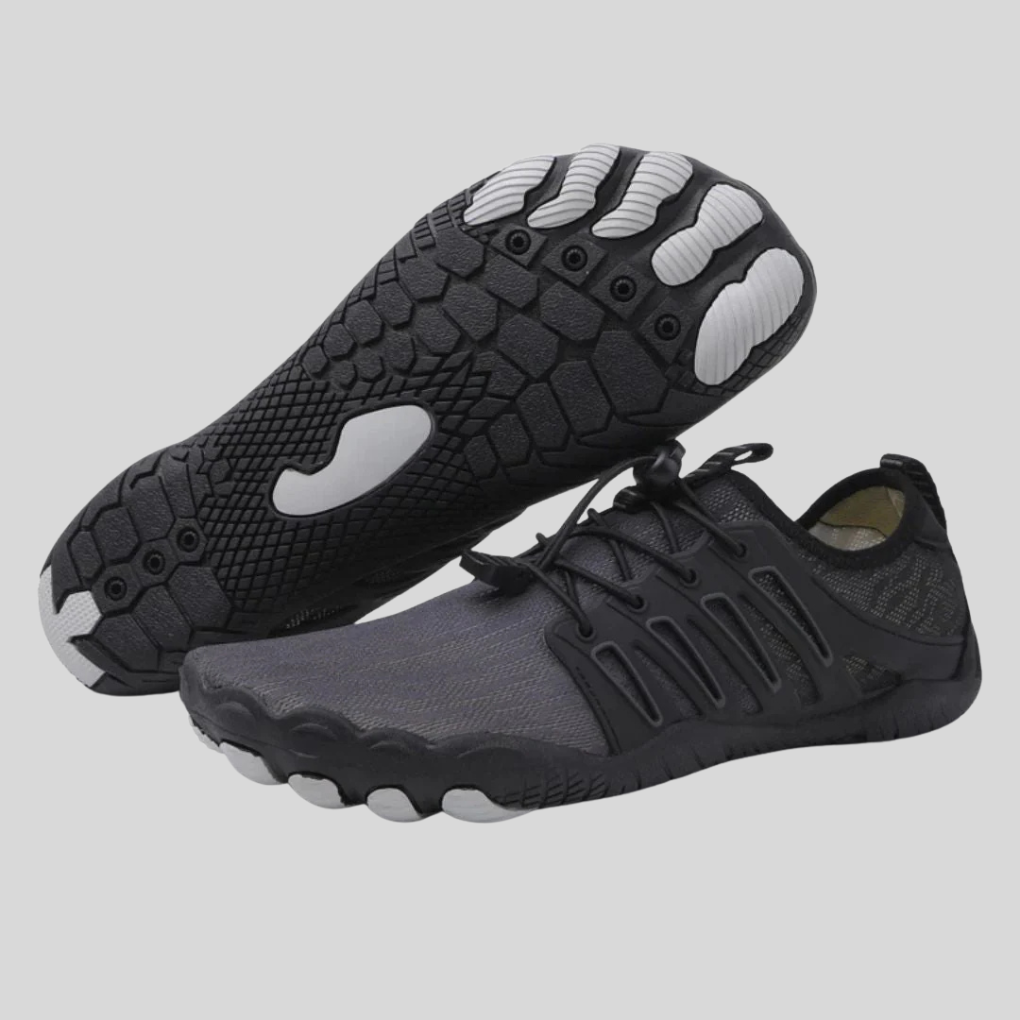 Barefoot minimalist shoes with wide toe box and zero-drop flexible sole