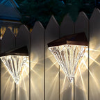 Solar wall lamp black LED waterproof geometric outdoor 2-pack