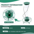 Squirrel proof bird feeder with rotating perch, 4 feeding ports and heavy-duty metal construction