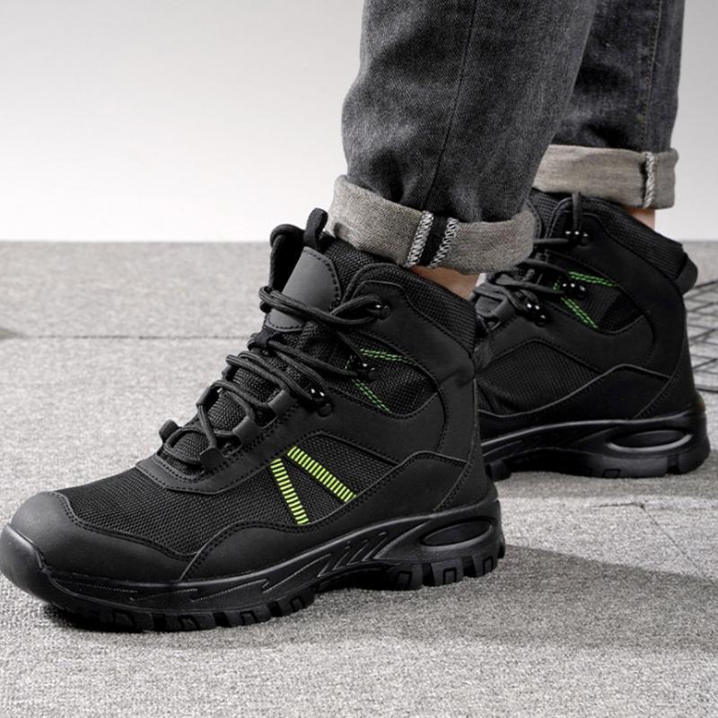 Steel toe safety shoes high top breathable mesh anti-puncture EU 36-48