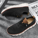 Men's breathable comfort shoes slip-on casual faux leather, EU 36-50