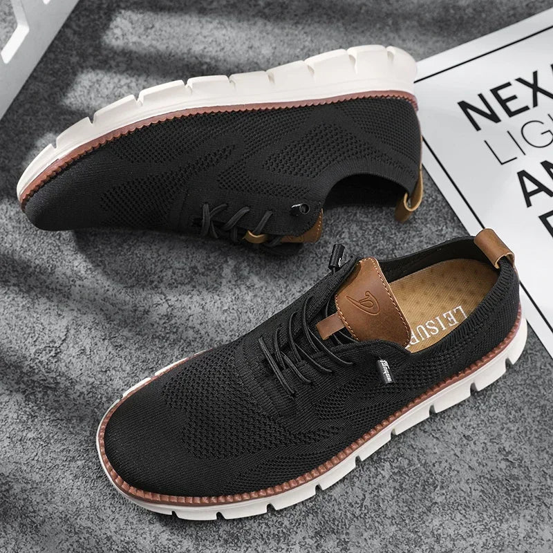 Men's breathable comfort shoes slip-on casual faux leather, EU 36-50