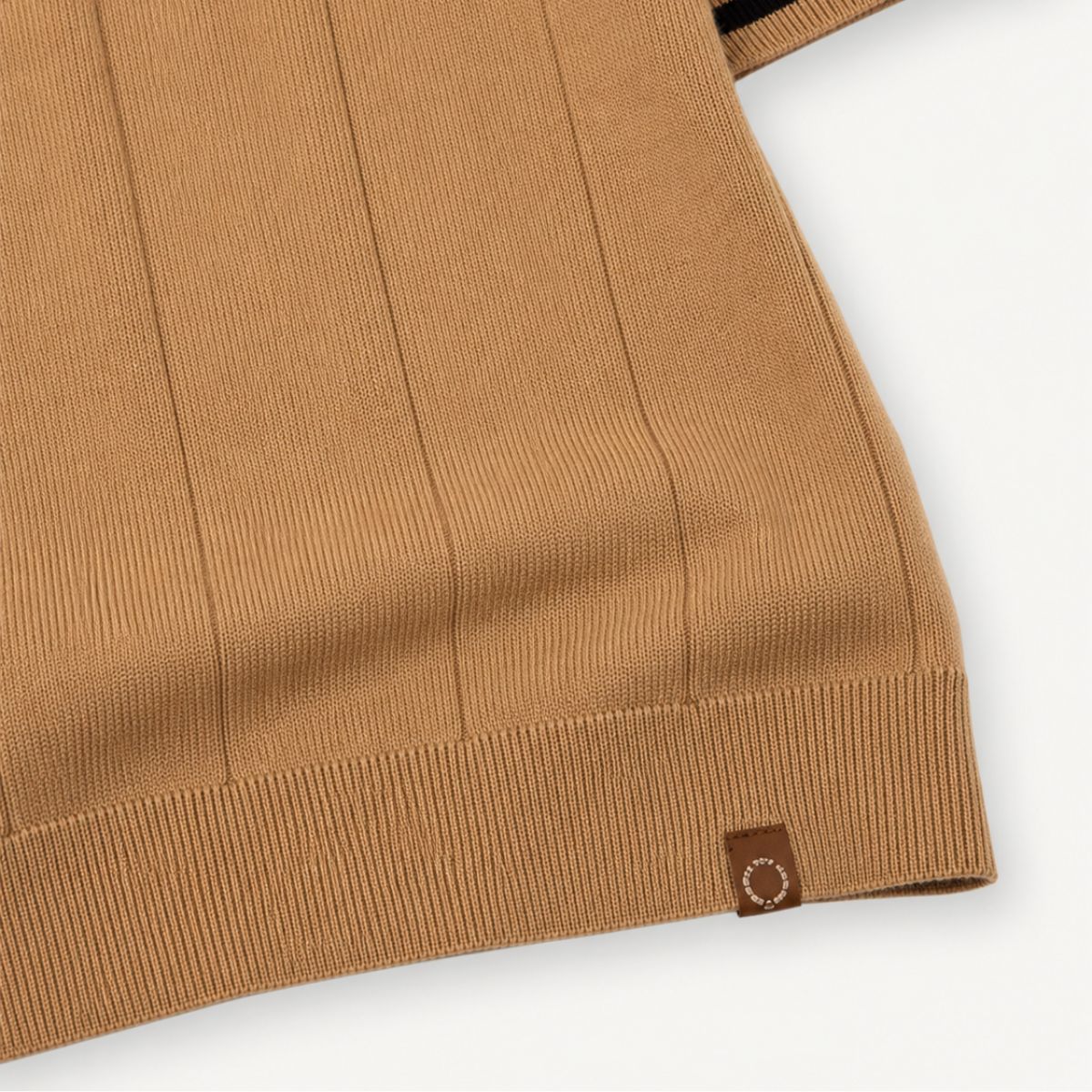 Men knit polo shirt short zip classic collar regular fit
