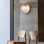 Retro industrial outdoor wall lamp cast aluminum E27, oval and round variants