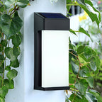 Solar wall lamp black IP44 waterproof warm white LED outdoor 2 pack