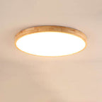 Flush mount ceiling light Nordic solid wood round LED 30CM ultra-thin