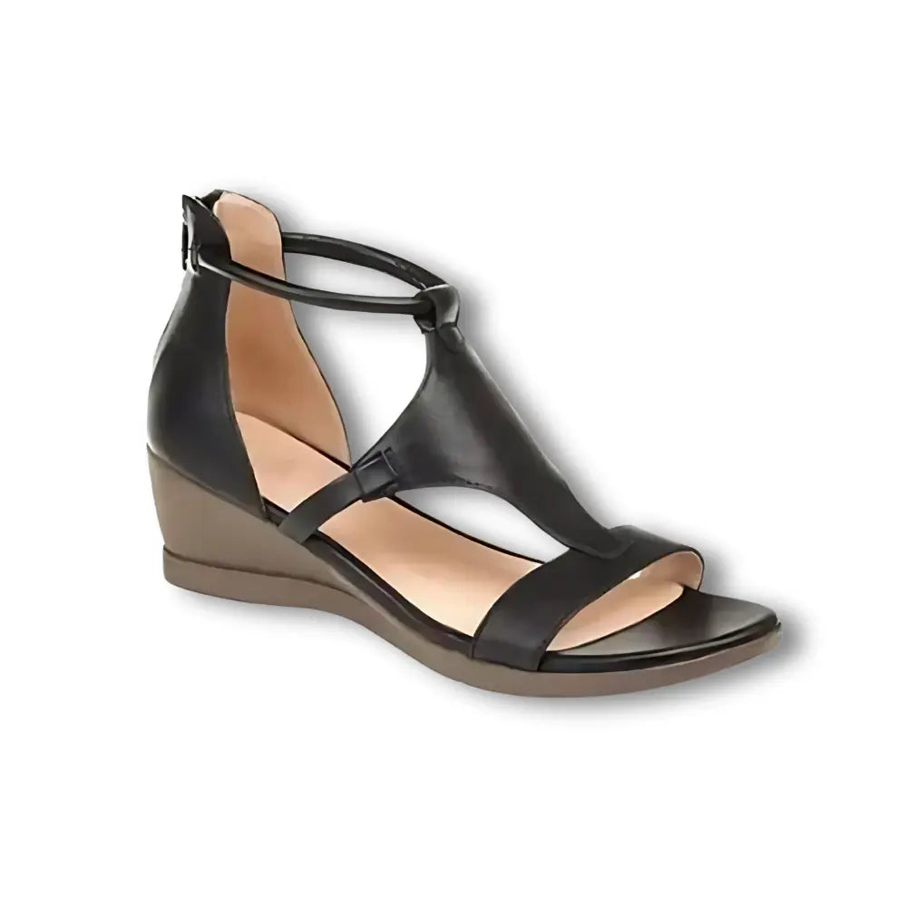 Women's orthopedic wedge sandals with 5cm heel and open toe, arch support insole