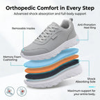 Men Orthopedic Shoes Wide Toe Box Arch Support Insoles Included