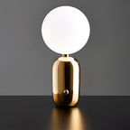 Hand-blown glass table lamp Nordic style in gold and black finishes