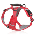 Anti-pull dog harness adjustable reflective with quick-release buckles