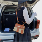 Women's structured top handle handbag, compact 20x20x14cm, available in coffee, black and yellow
