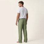 Men's linen trousers straight cut lightweight summer casual