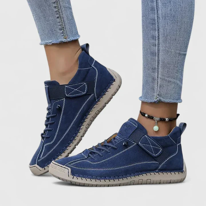 Women supportive comfort sneakers structured cushioned silhouette