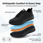 Men Orthopedic Shoes Wide Toe Box Arch Support Insoles Included