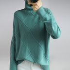 Women's cashmere turtleneck sweater, soft and warm roll neck pullover in multiple colors