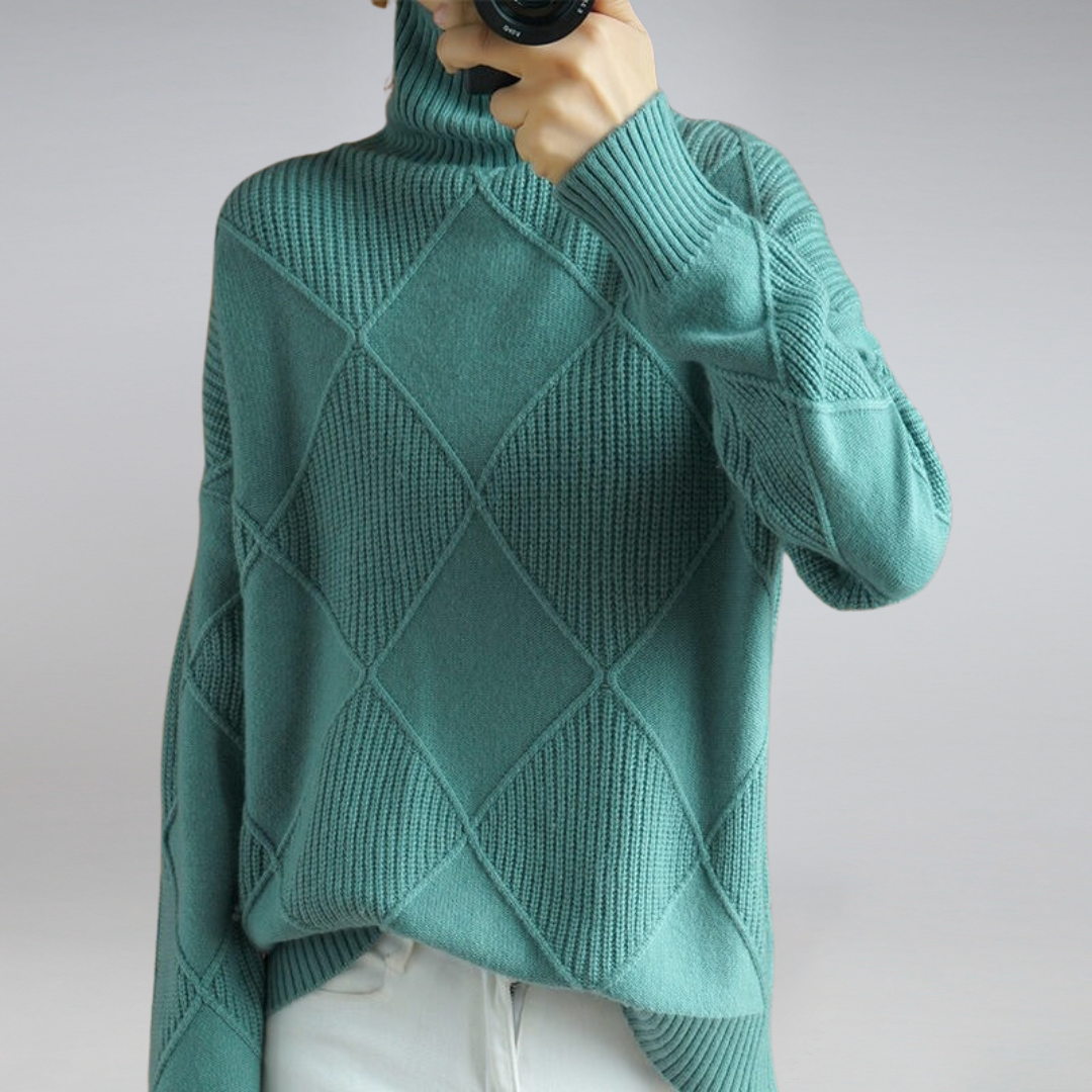 Women's cashmere turtleneck sweater, soft and warm roll neck pullover in multiple colors