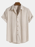 Women's short-sleeve matching set lightweight breathable two-piece shirt and pants